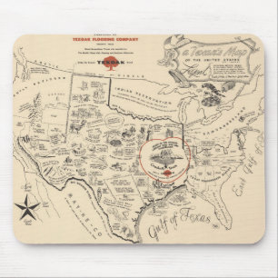 A Texan's Map of the United States (of Texas) Mouse Pad
