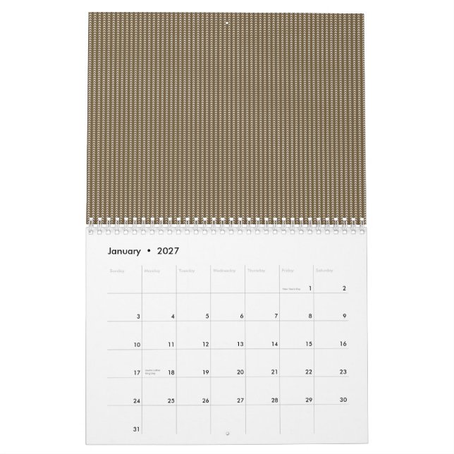 A textured background pattern in various shades of calendar (Jan 2027)