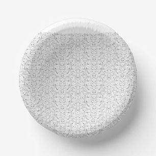 A textured pattern featuring white and grey hues,  paper plate