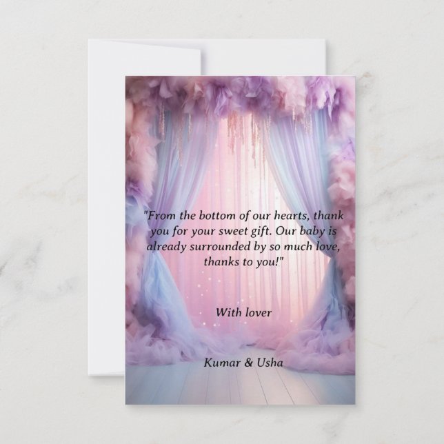 A Thank You as Sweet as Baby's Smile (Back)