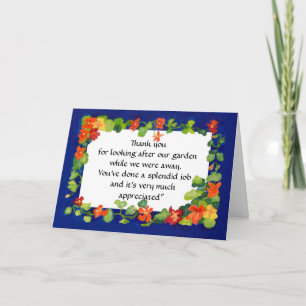 A 'Thank You' Card to Personalise - Nasturtiums