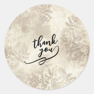 A "THANK YOU" sticker.  Classic Round Sticker