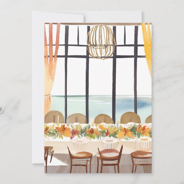 A Thanksgiving Feast in a Tropical Setting Holiday Card (Front)