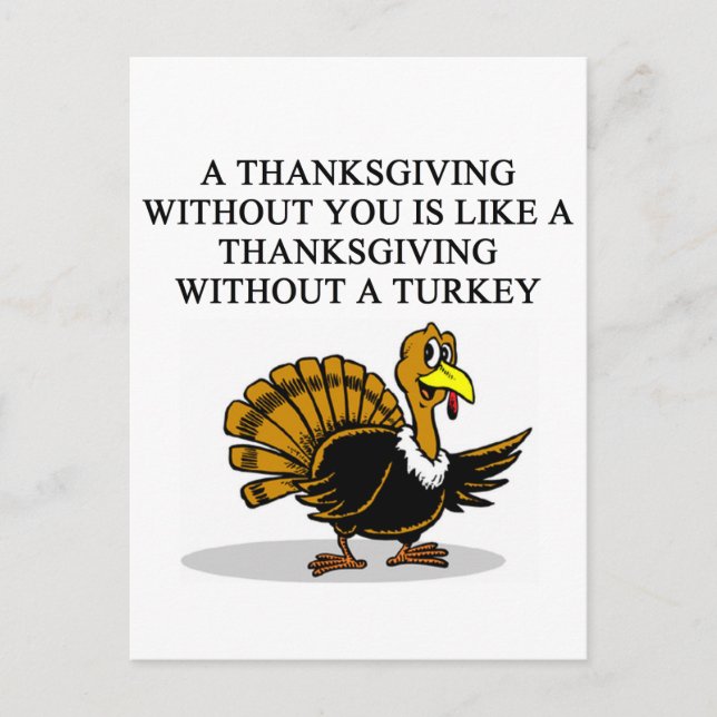 a thanksgiving TURKEY Holiday Postcard (Front)