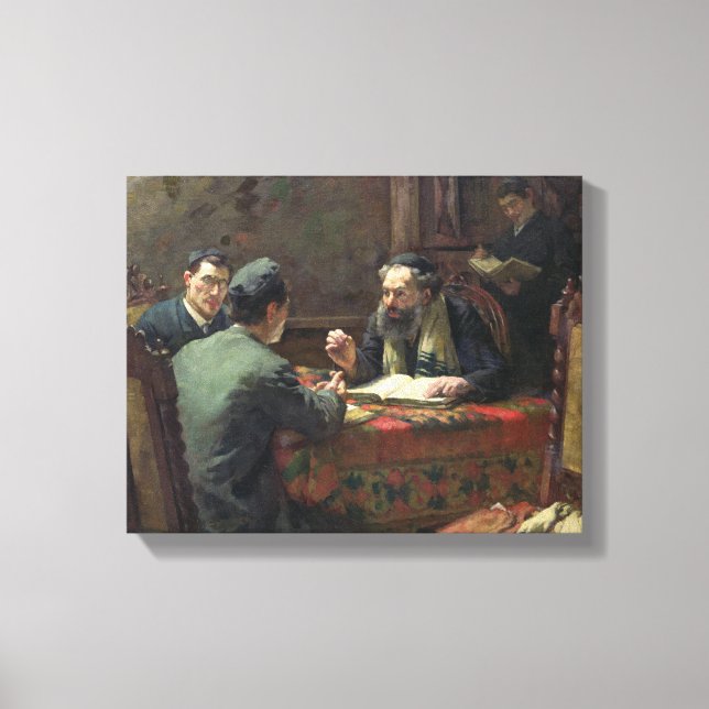 A Theological Debate, 1888 Canvas Print (Front)