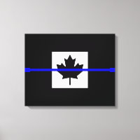 A Thin Blue Line Canadian Flag