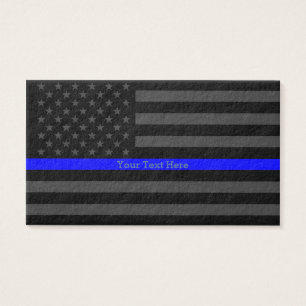 A Thin Blue Line US Flag Personalised Accent