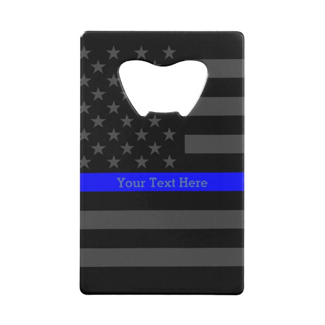A Thin Blue Line US Flag Personalised Easily (Front)