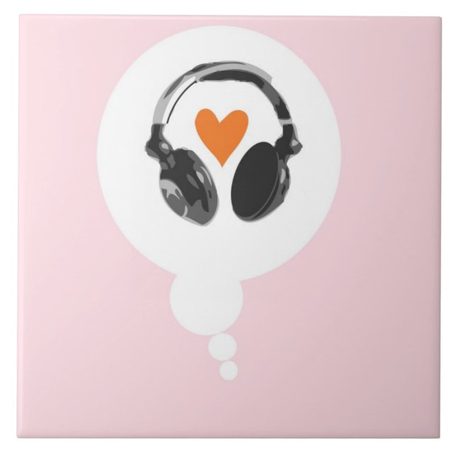 A thought bubble with a heart and headphones tile (Front)