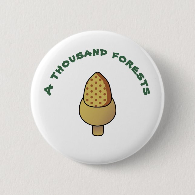 A thousand forests 6 cm round badge (Front)