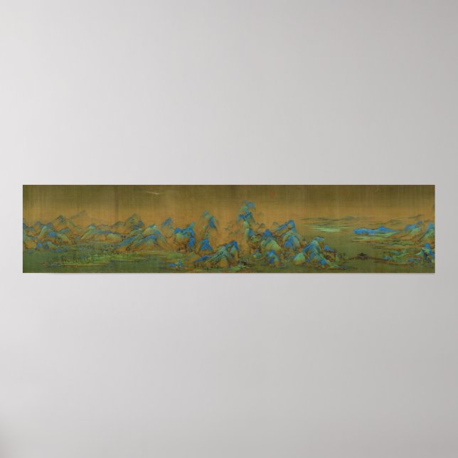 A Thousand Li of River and Mountains Wang Ximeng Poster (Front)