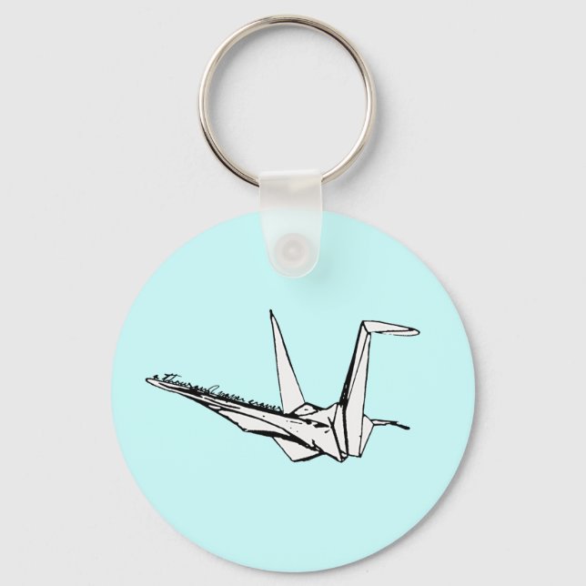 a thousand paper cranes key ring (Front)