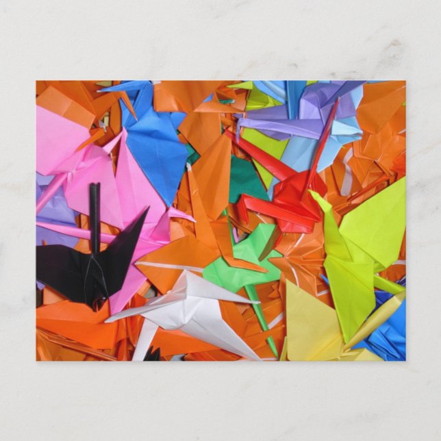 A Thousand Paper Cranes - Senbazuru - Get Well Postcard (Front)