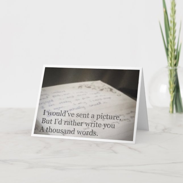 A Thousand Words Card (Front)