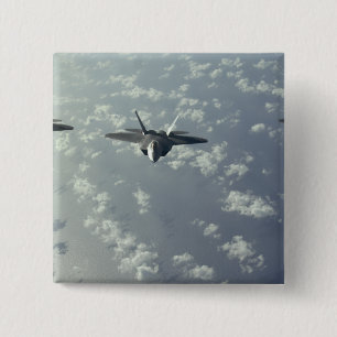 A three-ship formation of F-22 Raptors 15 Cm Square Badge