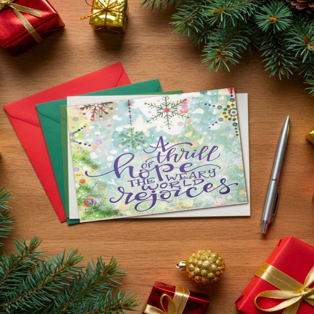 A Thrill of Hope Pretty Inspirivity Christmas Card (Creator Uploaded)