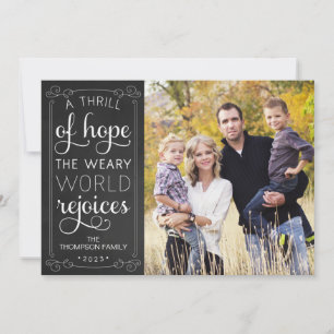 A Thrill of Hope Weary World Rejoices Photo Card