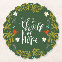 A Thrill oh Hope Christmas Coaster