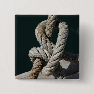 A Tied Knot On A Jetty   Portugal 15 Cm Square Badge