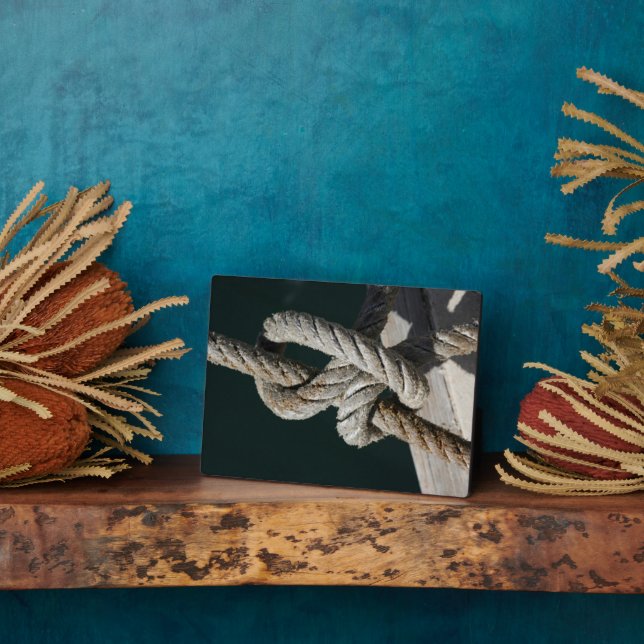 A Tied Knot On A Jetty | Portugal Plaque (Side)