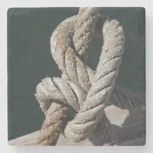 A Tied Knot On A Jetty Portugal Stone Coaster