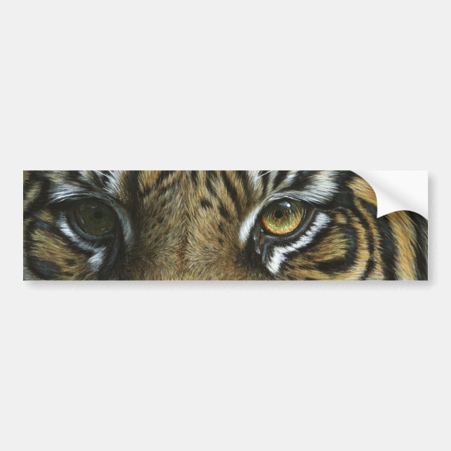 A Tiger Face Bumper Sticker (Front)