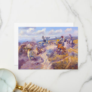 A Tight Dally and a Loose Latigo by C. M. Russell Thank You Card