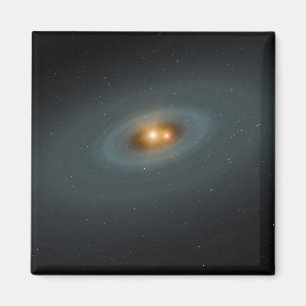 A tight pair of stars and a surrounding disc magnet