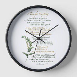 A time for everything - Ecclesiaste 3: 1-8  Clock
