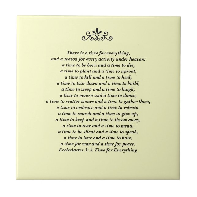 A Time for Everything-Scripture Quote Tile (Front)