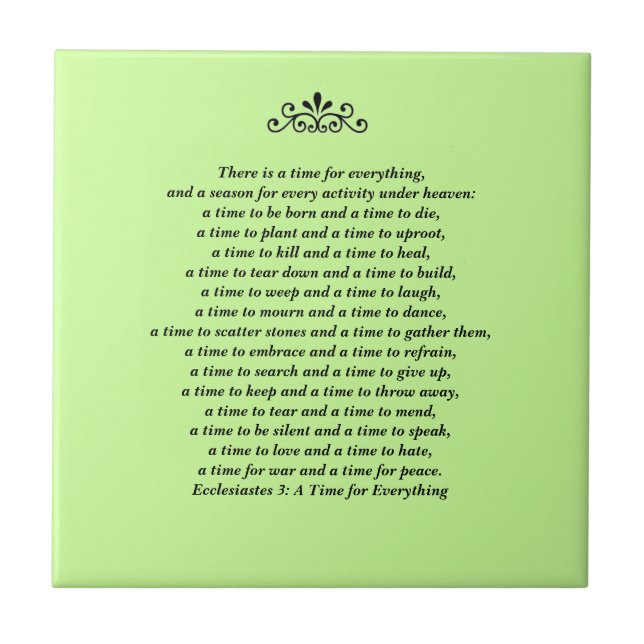 A Time for Everything-Scripture Quote Tile (Front)