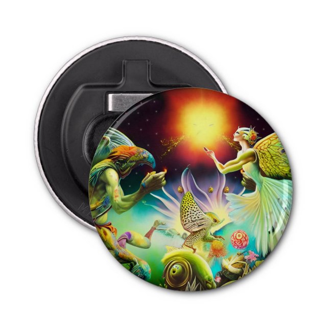 A Time of Recompense Oil Painting Bottle Opener (Front)