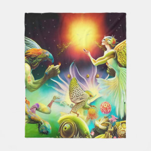 A Time of Recompense Oil Painting Fleece Blanket