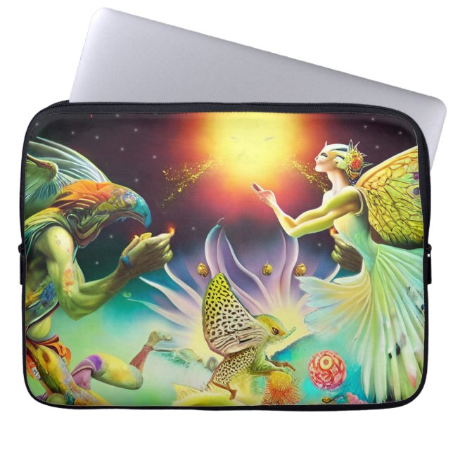 A Time of Recompense Oil Painting Laptop Sleeve (Front)
