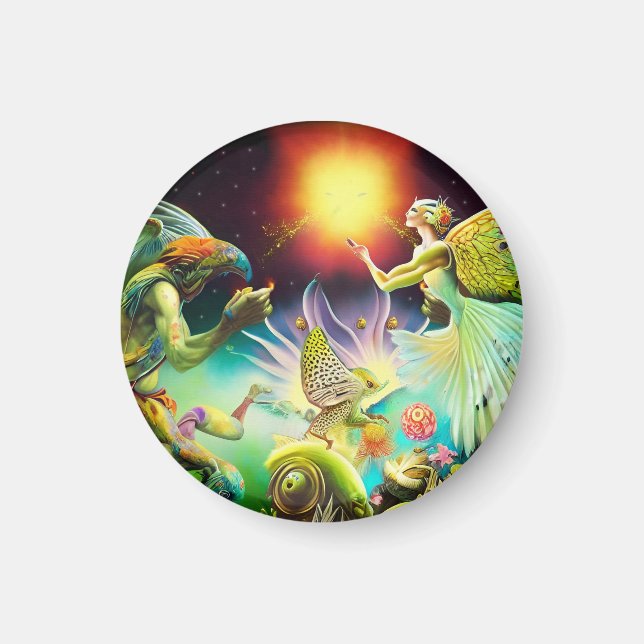 A Time of Recompense Oil Painting Magnet (Front)