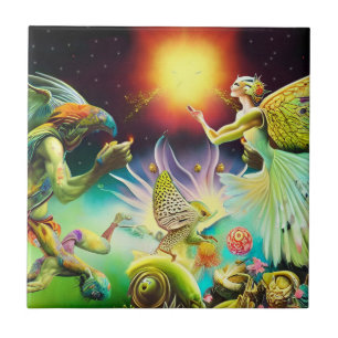 A Time of Recompense Oil Painting Tile