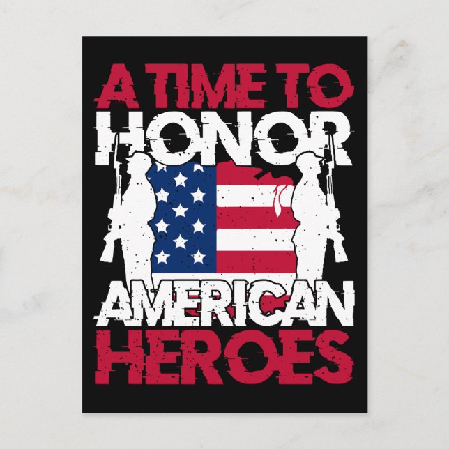 A Time To Honour America Heroes Postcard (Front)