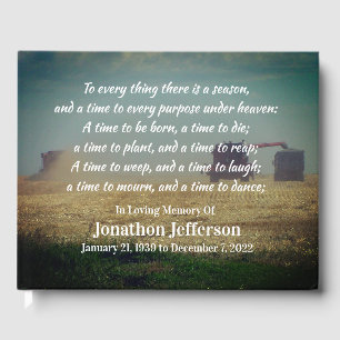 "A Time to Reap" Combines in Field Farmer Memorial Guest Book