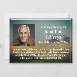 "A Time to Reap" Combines in Field Farmer Memorial Invitation