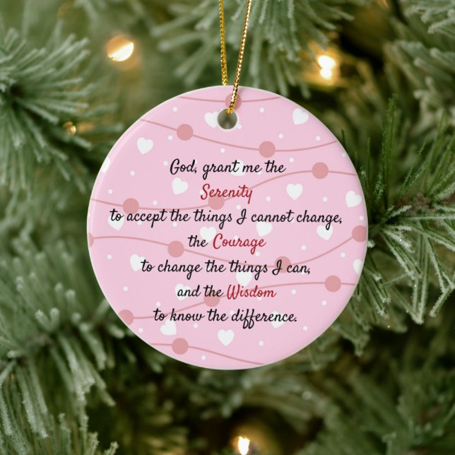 A timeless serenity prayer ceramic tree decoration (Tree)