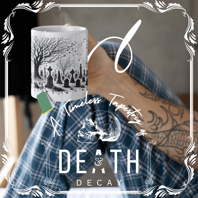 A Timeless Tapestry of Death and Decay Coffee Mug (A Timeless Tapestry of Death and Decay cover from The Beekeeper Store)
