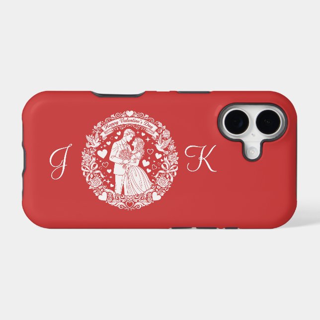 A timeless vintage Valentine’s Day monogram (Back (Horizontal))
