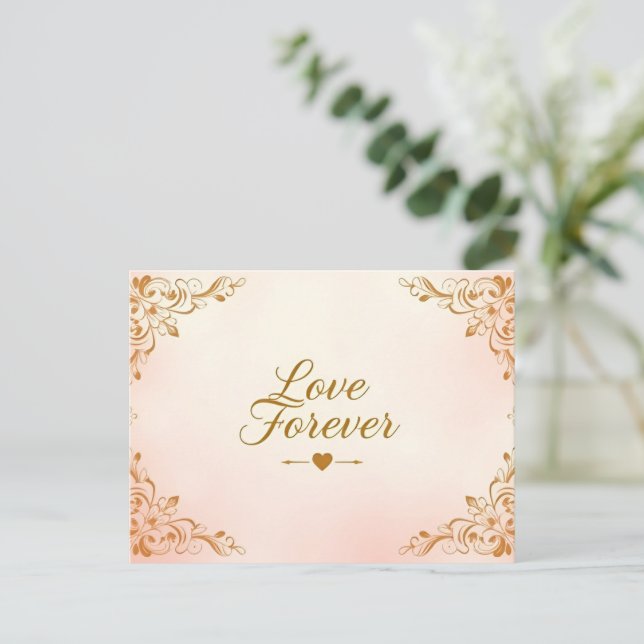 A Timeless Wedding Postcard Design  (Standing Front)