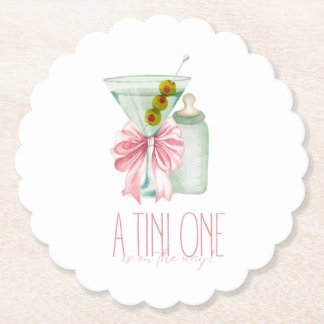 A tini baby girl paper coaster