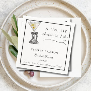 A Tini Bit Closer Dirty Martini Bridal Shower Napkin