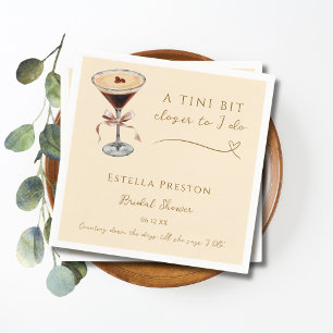 A Tini Bit Closer to I Do Martini Bridal Shower Napkin