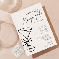 A Tini Bit Engaged Black Bow Martini Bridal Shower