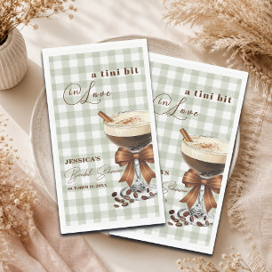 A Tini Bit in Love Espresso Martini Bridal Shower Napkin