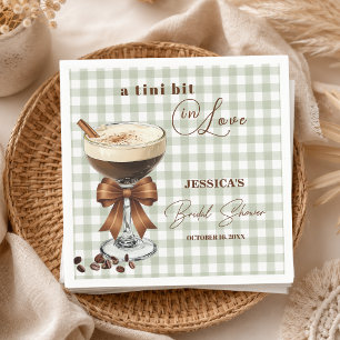 A Tini Bit in Love Espresso Martini Bridal Shower Napkin