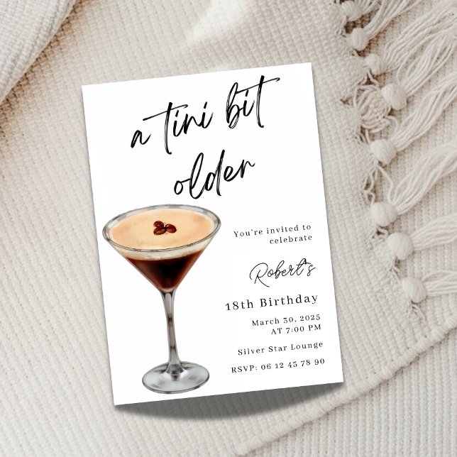 A Tini Bit Older 18th Birthday Invitation (Creator Uploaded)